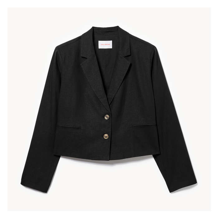Women+ Linen Blend Crop Blazer